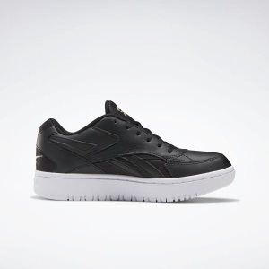 Adidasy Damskie Reebok Court Double Mix Czarne/Białe/Złote PL 80SPWBN